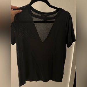 Cut Out Black Tshirt